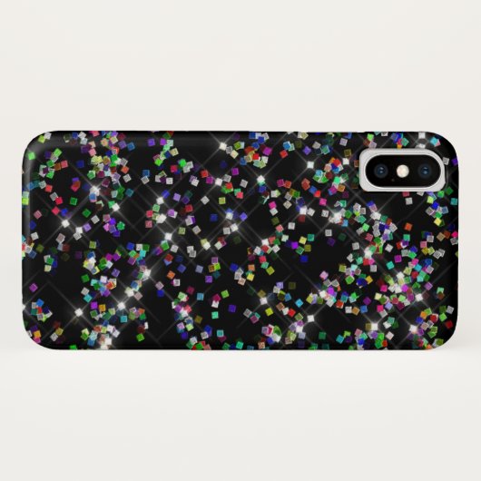 Sparkly Glitter Confetti Telefoon Case (Achterkant (horizontaal))