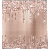 Sparkly Glitter Drift roze Rose Gold Blush Glam Douchegordijn (Voorkant)