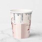 Sparkly Glitter Drips Sweet 16 16 Papier Cup Papieren Bekers (Rechts)