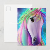 Sparkly Glitter Glanzende Echte Regenboog Eenhoorn Feestdagenkaart (Voorkant / Achterkant)