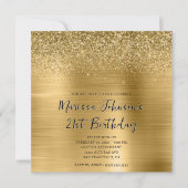 Sparkly Glitter Gold Foil 21e verjaardag Kaart (Voorkant)