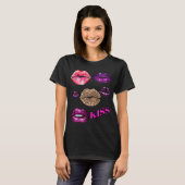 Sparkly Glitter Lips Kiss Art T-shirt (Voorkant volledig)