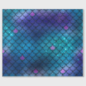 Sparkly Glitter mermaid Cadeaupapier (Vlak)
