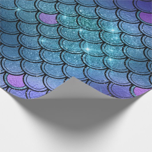 Sparkly Glitter mermaid Cadeaupapier (Hoek)