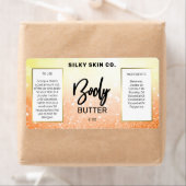 Sparkly Glitter Oranje Yellow Body Butter Label (Insitu)