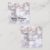 Sparkly glitter-patroon vierkante visitekaartje (Voorkant / Achterkant)