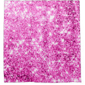 Sparkly Glitter Pink Glitter Spark Abstract Modern Douchegordijn (Voorkant)