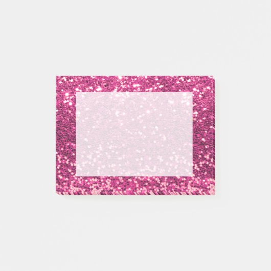 Sparkly Glitter Pink Post-it® Notes (Voorkant)