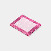 Sparkly Glitter Pink Post-it® Notes (Schuin)