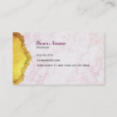 Sparkly Glitter Pink Tier Cokaart Visitekaartje (Achterkant)