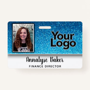 Sparkly Glitter Professional CNA Zurse Foto Naam Badge