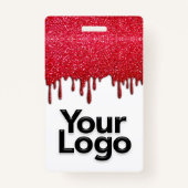 Sparkly Glitter Professional CNA Zurse Foto Naam Badge (Achterkant)