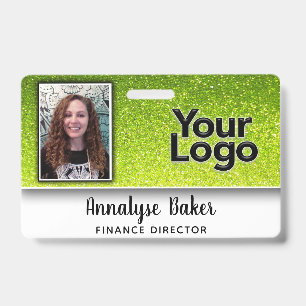 Sparkly Glitter Professional CNA Zurse Foto Naam Badge