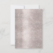 Sparkly Glitter Roos Gold Elegant Bridal Birthday Kaart (Achterkant)