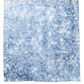 Sparkly Glitter Smoky Dusty Blue Abstract Modern Douchegordijn (Voorkant)