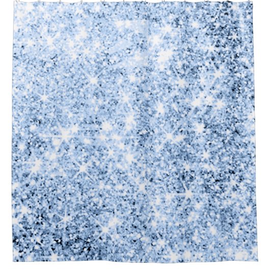 Sparkly Glitter Smoky Dusty Blue Abstract Modern Douchegordijn (Voorkant)