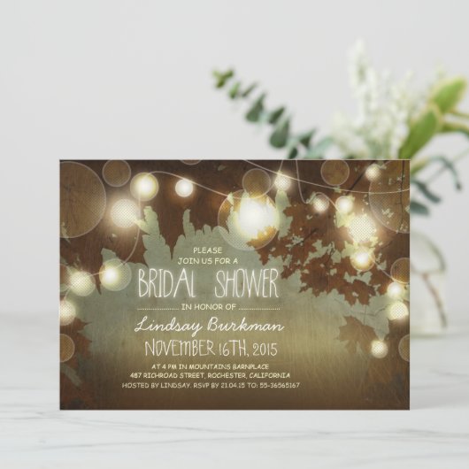 Sparkly glitter string lichten modern vrijgezellen kaart (Staand voorkant)