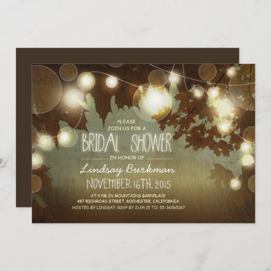 Sparkly glitter string lichten modern vrijgezellen kaart (Voorkant / Achterkant)