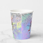 Sparkly Glitter Sweet 16 16 16e-party Cup Papieren Bekers (Rechts)