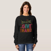 Sparkly Glitter Thanksgiving Holiday Trui (Voorkant volledig)