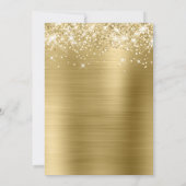 Sparkly Glittery Bleek Gold Foil Sweet 16 Kaart (Achterkant)