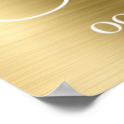 Sparkly Glittery Bord Goudfolie Sweet 16 Welkom Poster (Hoek)