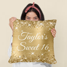 Sparkly Glittery Gold Foil Glam Sweet 16