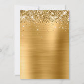 Sparkly Glittery Gold Foil Sweet 16 Kaart (Achterkant)