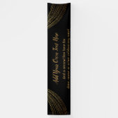 Sparkly Glittery Gold Garland voegt uw eigen tekst Spandoek (Verticaal)