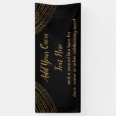 Sparkly Glittery Gold Garland voegt uw eigen tekst Spandoek (Verticaal)