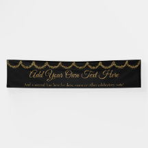 Sparkly Glittery Gold Garland voegt uw eigen tekst