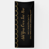 Sparkly Glittery Gold Garland voegt uw eigen tekst Spandoek (Verticaal)