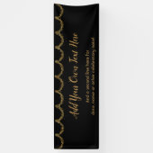 Sparkly Glittery Gold Garland voegt uw eigen tekst Spandoek (Verticaal)