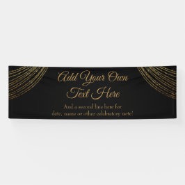 Sparkly Glittery Gold Garland voegt uw eigen tekst Spandoek