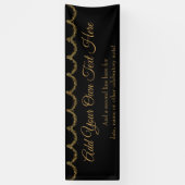 Sparkly Glittery Gold Garland voegt uw eigen tekst Spandoek (Verticaal)