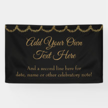 Sparkly Glittery Gold Garland voegt uw eigen tekst