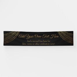 Sparkly Glittery Gold Garland voegt uw eigen tekst Spandoek
