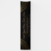 Sparkly Glittery Gold Garland voegt uw eigen tekst Spandoek (Verticaal)