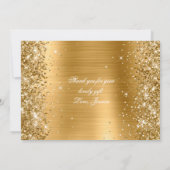 Sparkly Glittery Gold Ombre-Folie Bedankkaart (Achterkant)