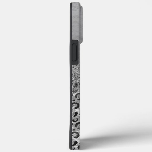 Sparkly Glittery Silver Leopard gepersonaliseerd Case-Mate iPhone Case (Achterkant / Rechts)