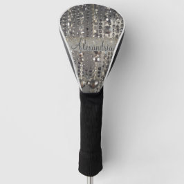 Sparkly Glittery Silver Stringed Beads Golfheadcover
