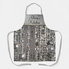 Sparkly Glittery Silver Stringed Beads Schort