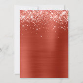 Sparkly Glittery Soft Red Folie Sweet 16 Kaart (Achterkant)