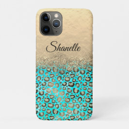 Sparkly Glittery Turquoise Leopard    Case-Mate iPhone Case