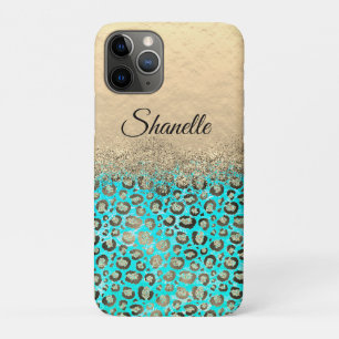 Sparkly Glittery Turquoise Leopard    Case-Mate iPhone Case