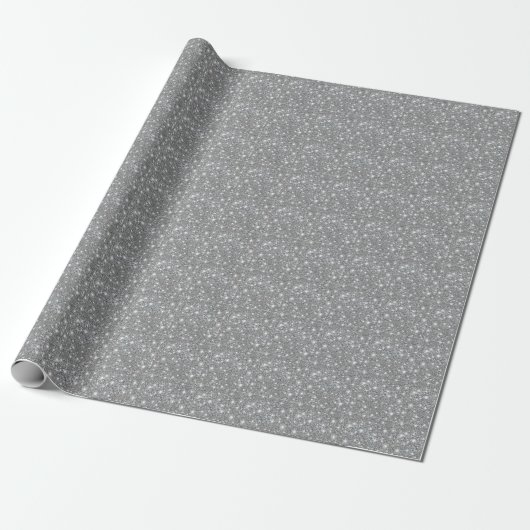 Sparkly Glittery Vibrant Silver Cadeaupapier (Uitgerold)