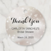 Sparkly Gold Celestial Stars Vrijgezellenfeest Bedankjes Labels (Achterkant)