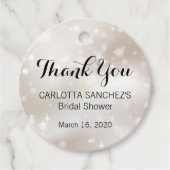 Sparkly Gold Celestial Stars Vrijgezellenfeest Bedankjes Labels (Voorkant)