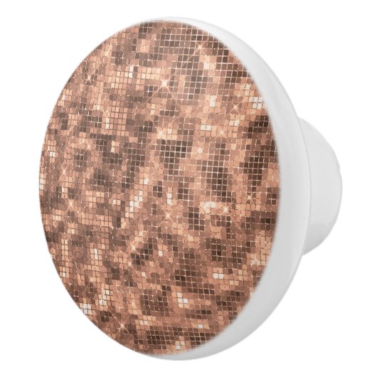 Sparkly Gold Champagne Luxury Sparkle Keramische Knop (Rechts)