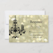 Sparkly Gold Chandelier RSVP (Voorkant)